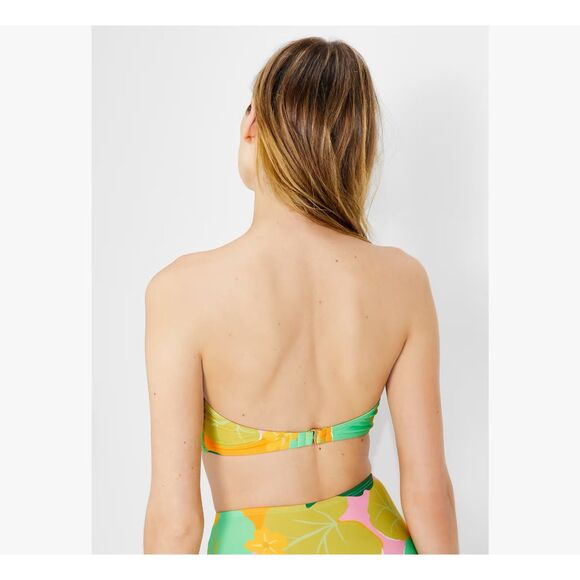 NWT Kate Spade New York Cucumber Floral Tie Bikini Top with Removable Straps XL - Picture 3 of 12